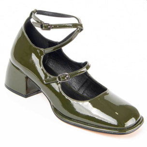 Zapato De Tacón - Verde - Altura: 4 Cm