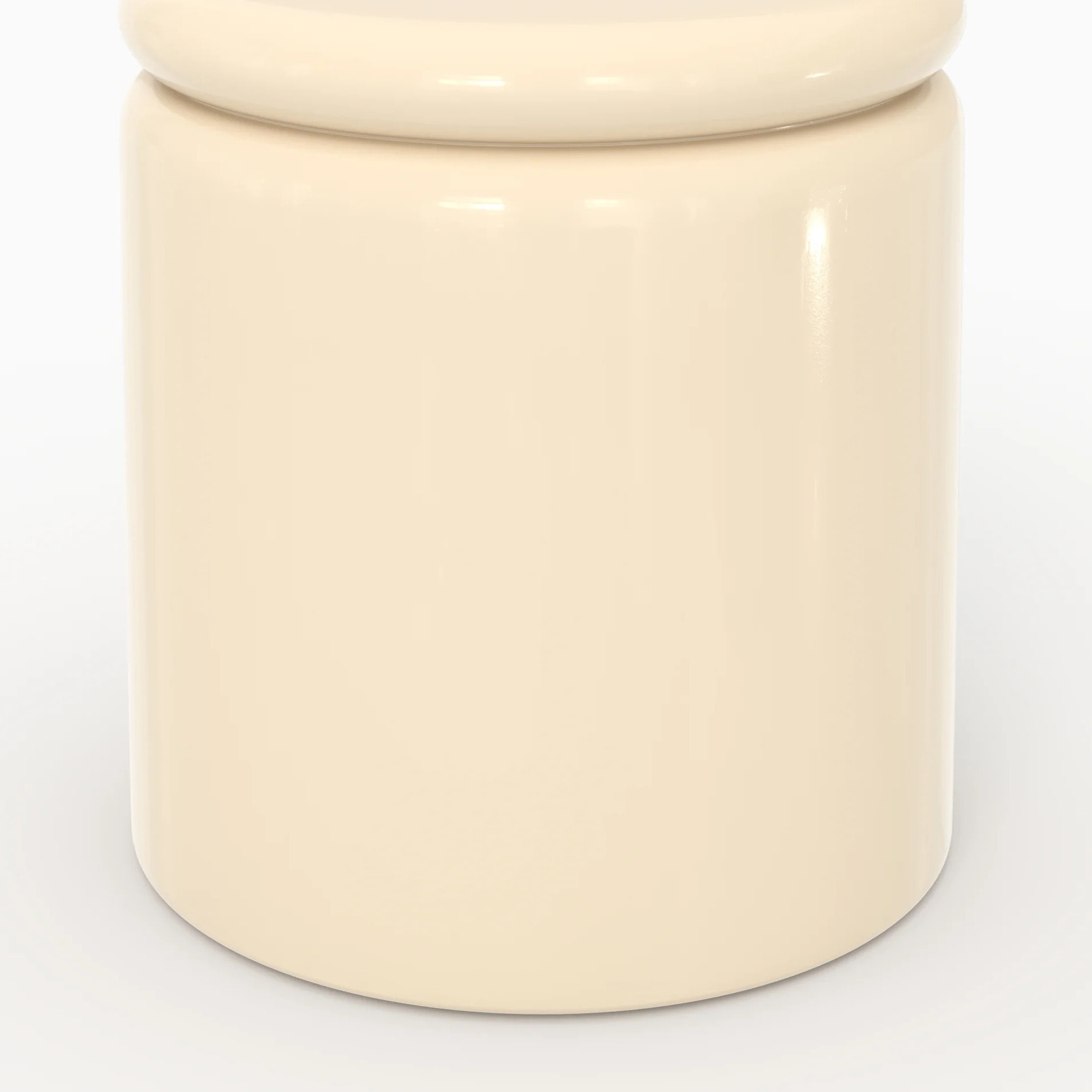 Table d'appoint laquée blanche en MDF, D40 cm - Oscar