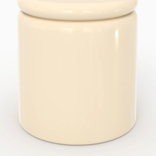 Table d'appoint laquée blanche en MDF, D40 cm - Oscar
