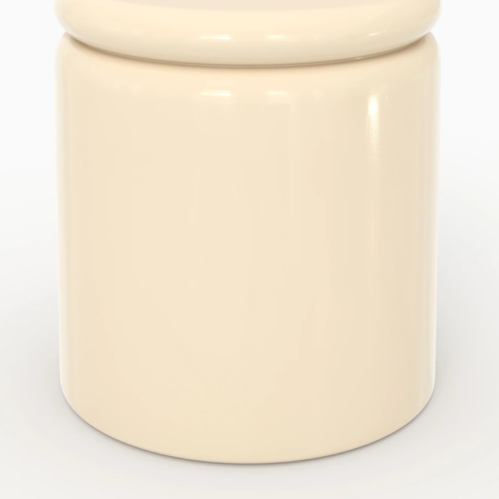 Table d'appoint laquée blanche en MDF, D40 cm - Oscar