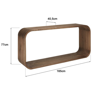ROMY - Console design arrondi en bois de mindi