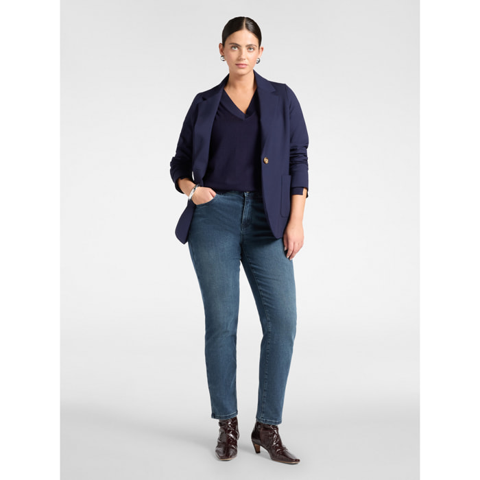 Elena Mirò - Jeans skinny "Helena" en denim washed - Azul
