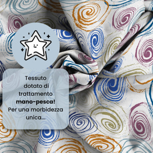 COMPLETO LETTO FASHION MADE IN ITALY MICROFIBRA-SPIRALS PIAZZA E MEZZA