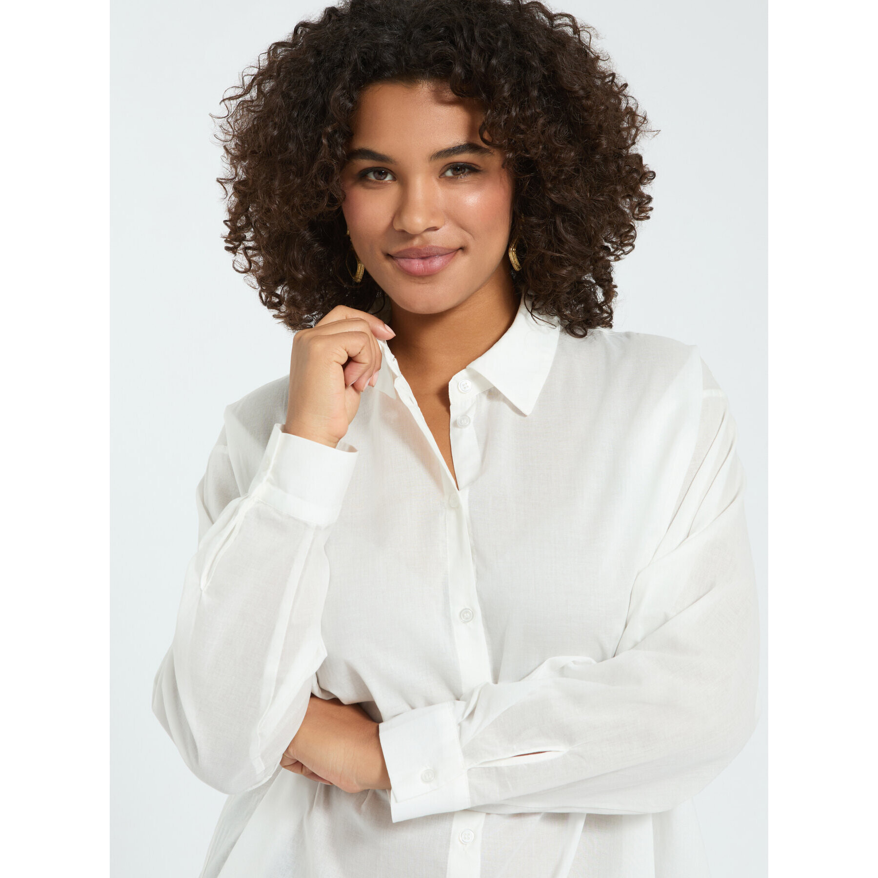 Fiorella Rubino - Camisa larga de algodón - Blanco