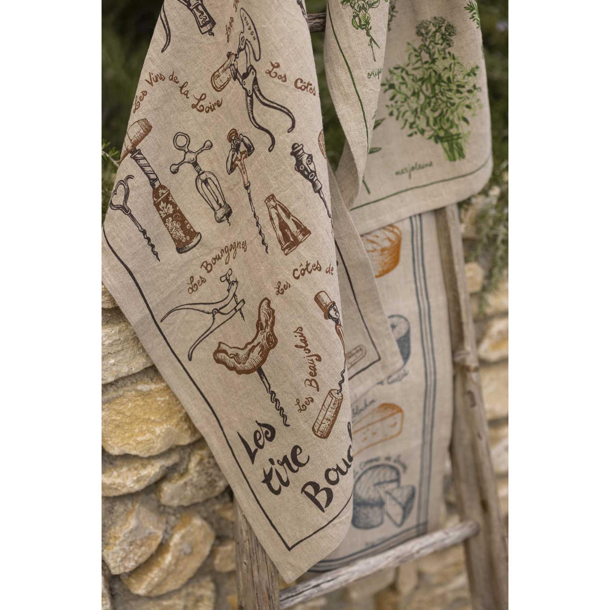 Torchon lin Les sommeliers