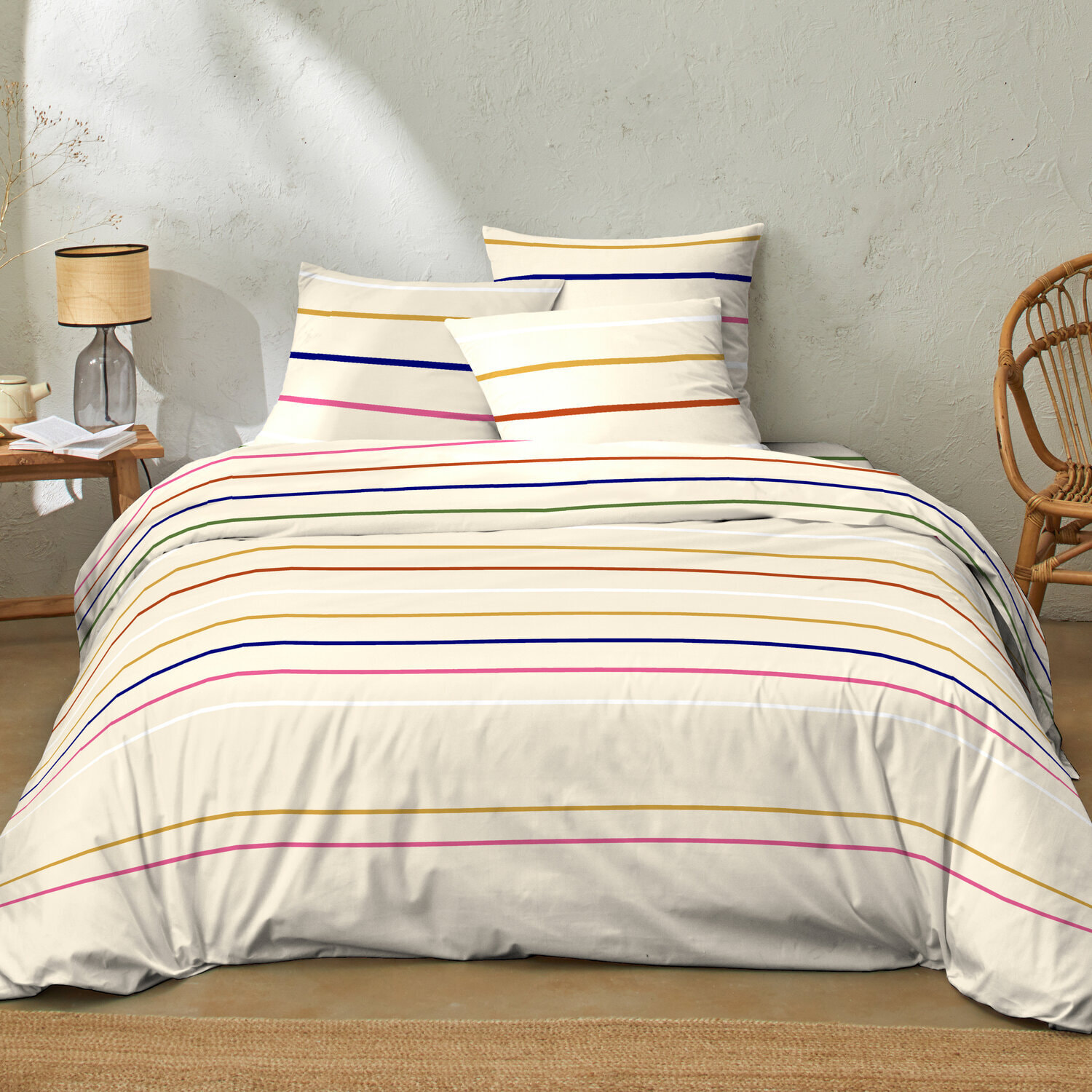 Parure housse de couette 2pcs 100% coton 57 fils_cardigan