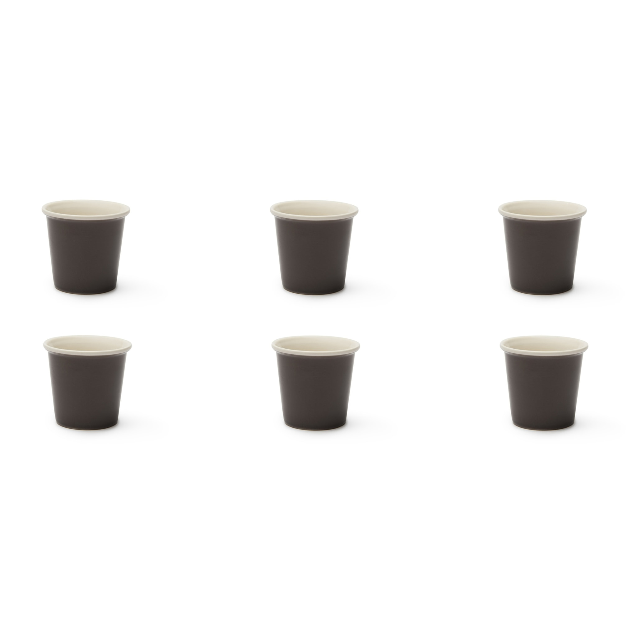 Set 6 Verres à Café Excelsa – Trendy, New Bone China Gris