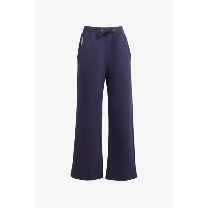 Pantaloni Esercito jogger wide leg blu donna