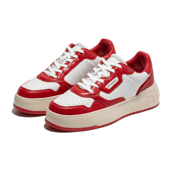 Zapatillas Casual Unisex Court Basic en Rojo D.Franklin