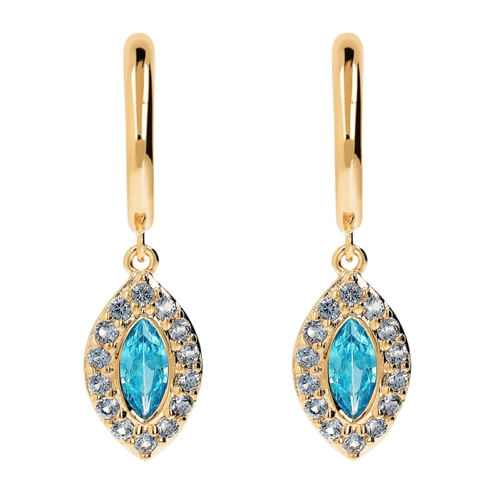 Orecchini Pendenti Marquise Golden con Cubic Zirconia Gialle