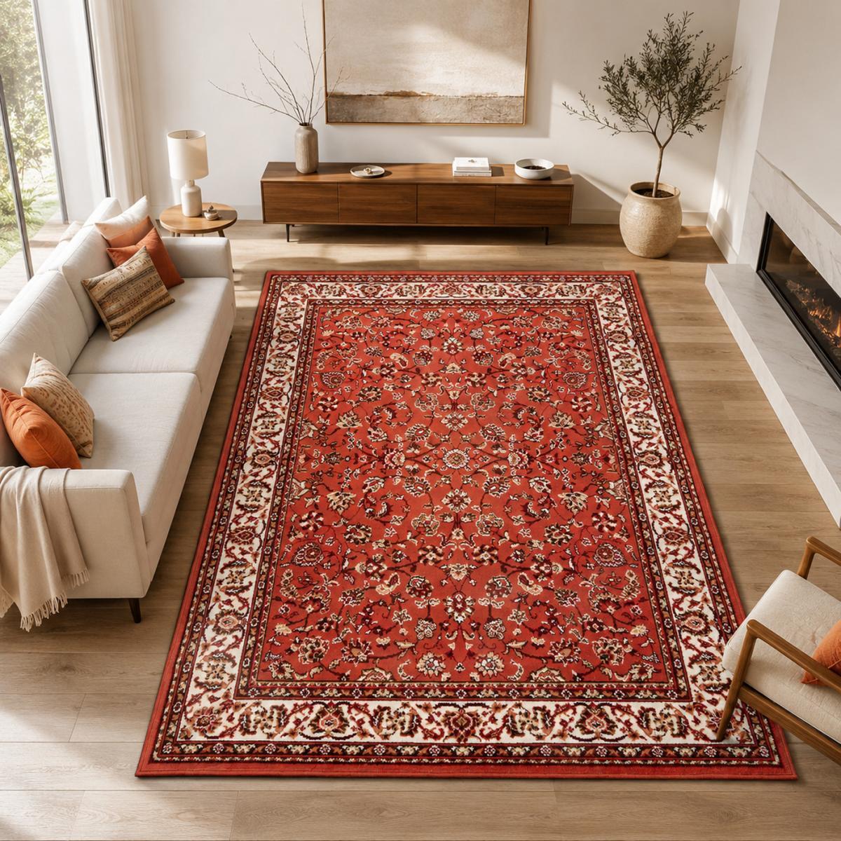 Tapis oriental tissé motif ancestral SILO