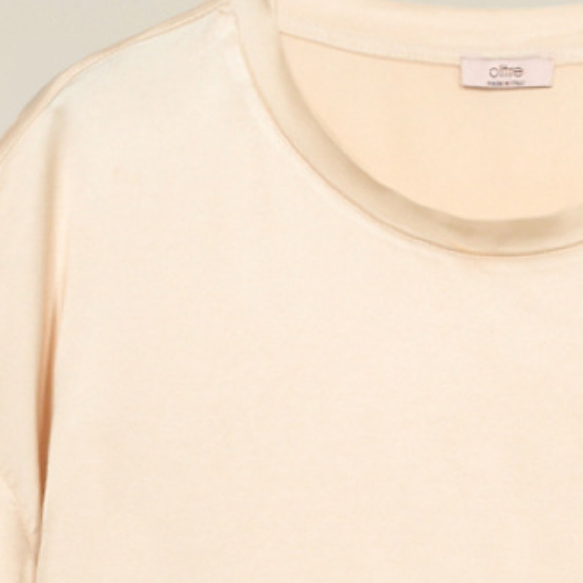 Oltre - Blusa de satén con bolsillo - Blanco