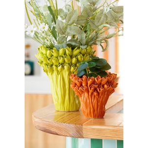 J-Line vase Ambrosia - céramique - orange - small - Ø 20.5 cm