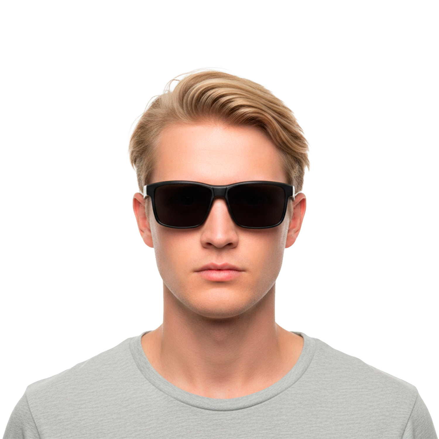 Gafas PALOALTO modelo SURF en color Montura negra mate con lentes polarizadas ahumadas.