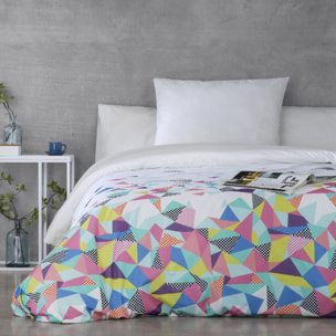 Funda nórdica 100% algodón ECHO fucsia/azul/verde/blanco - varias medidas disponibles -