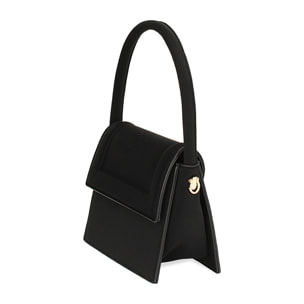 Mini bag donna nera in tessuto