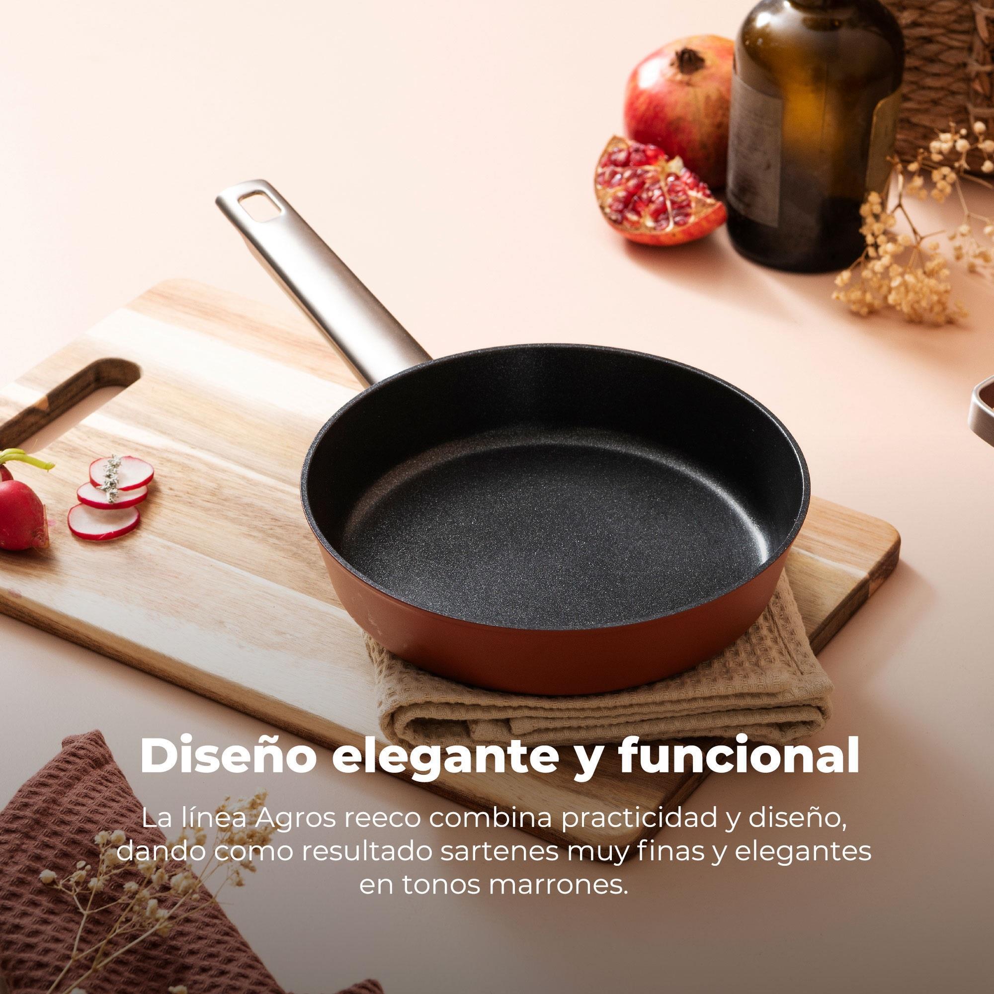 Juego de 3 Sartenes Ø24Ø28Ø30cm en Aluminio forjado AGROS San Ignacio