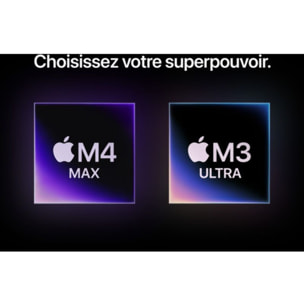 Ordinateur Apple MAC Studio M3 Ultra CPU 28 GPU 60 96Go 1To