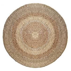 Tapis rond naturel en posidonie 120 cm - Angola