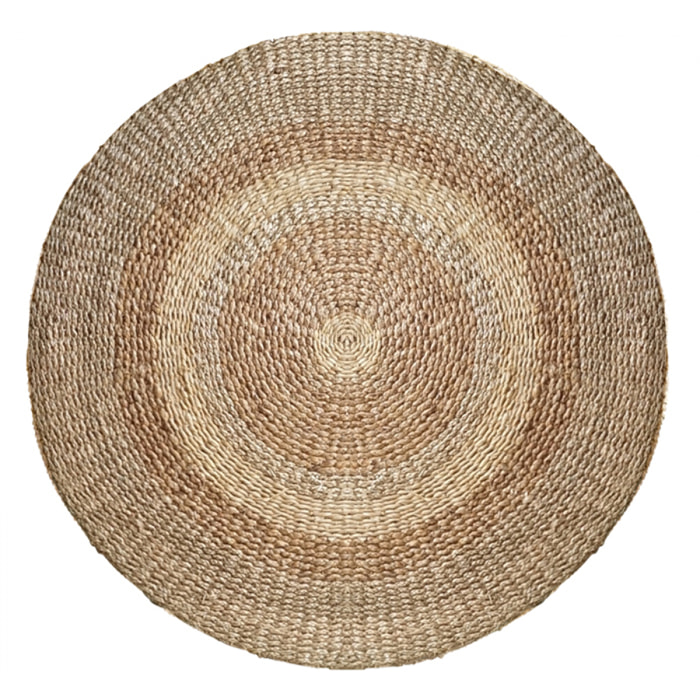 Tapis rond naturel en posidonie 120 cm - Angola