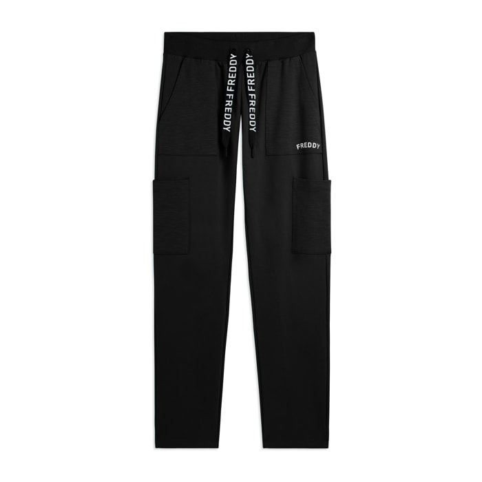 Pantaloni con Tasche Applicate e Logo FREDDY
