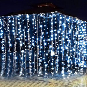 luces de navidad con 1000 leds en color blanco frío y 8 juegos de luz - 20m de longitud