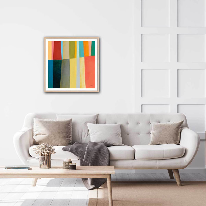 Poster fun wood Affiche + cadre en bois - Chêne