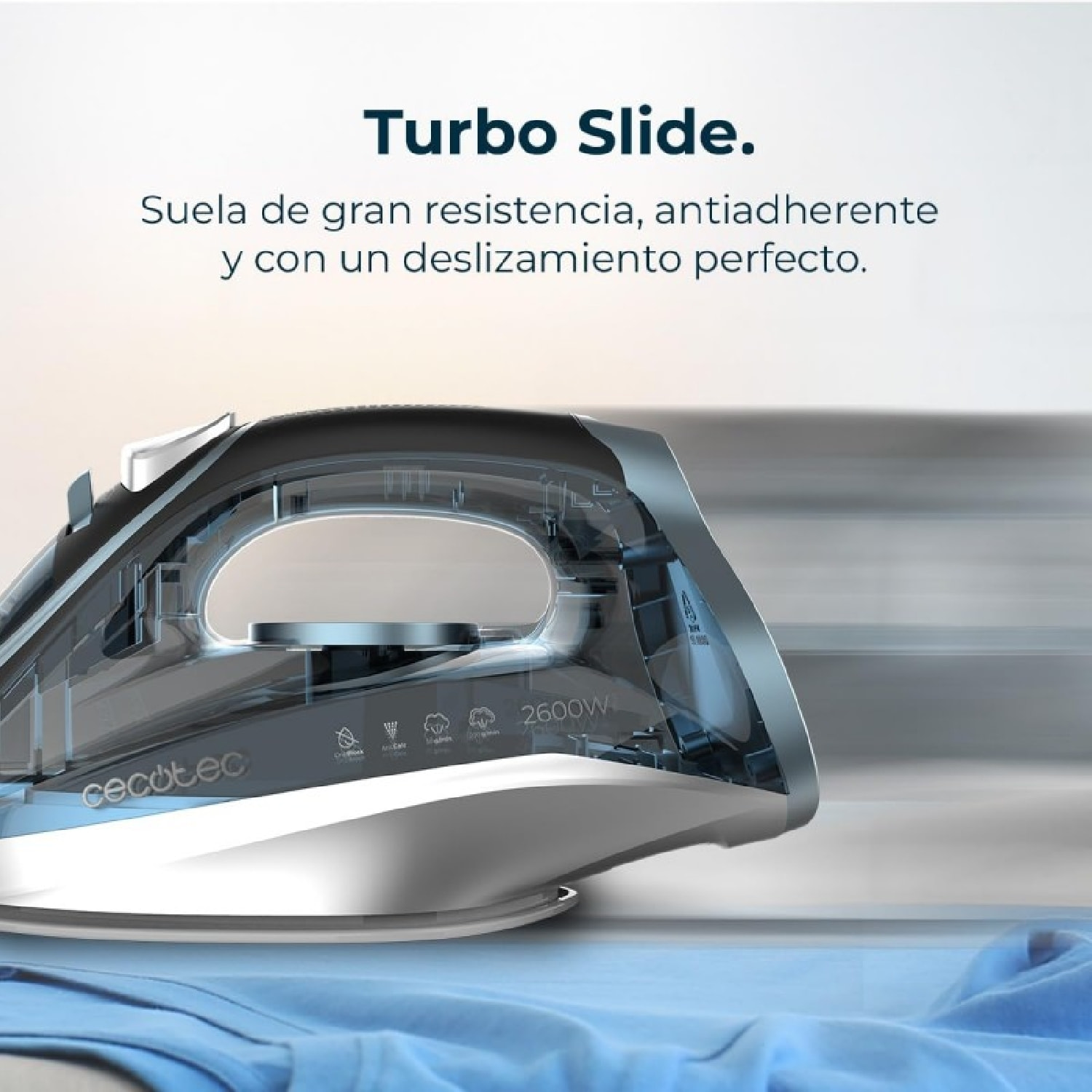 Plancha Horizontal IronHero 2600 Vital con 2600 W, Tecnología Power Steam, Golpe