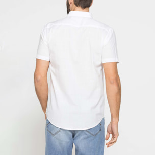 CAMICIA IN COTONE FIAMMATO EFFETTO LINO