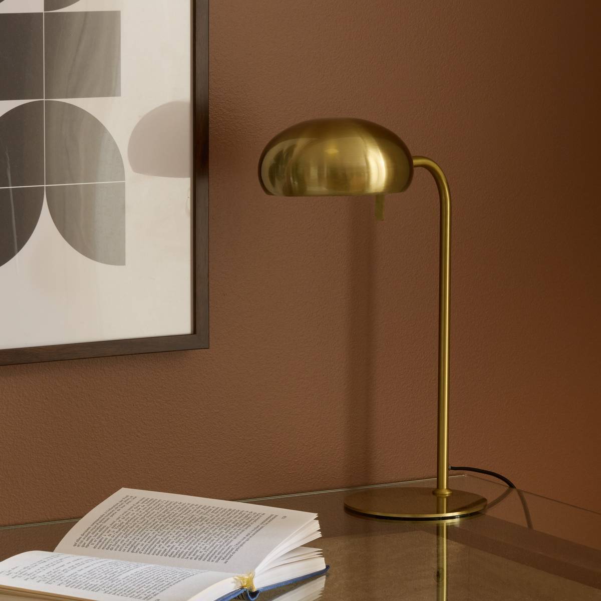 Lampe Maona arc H.38cm doré