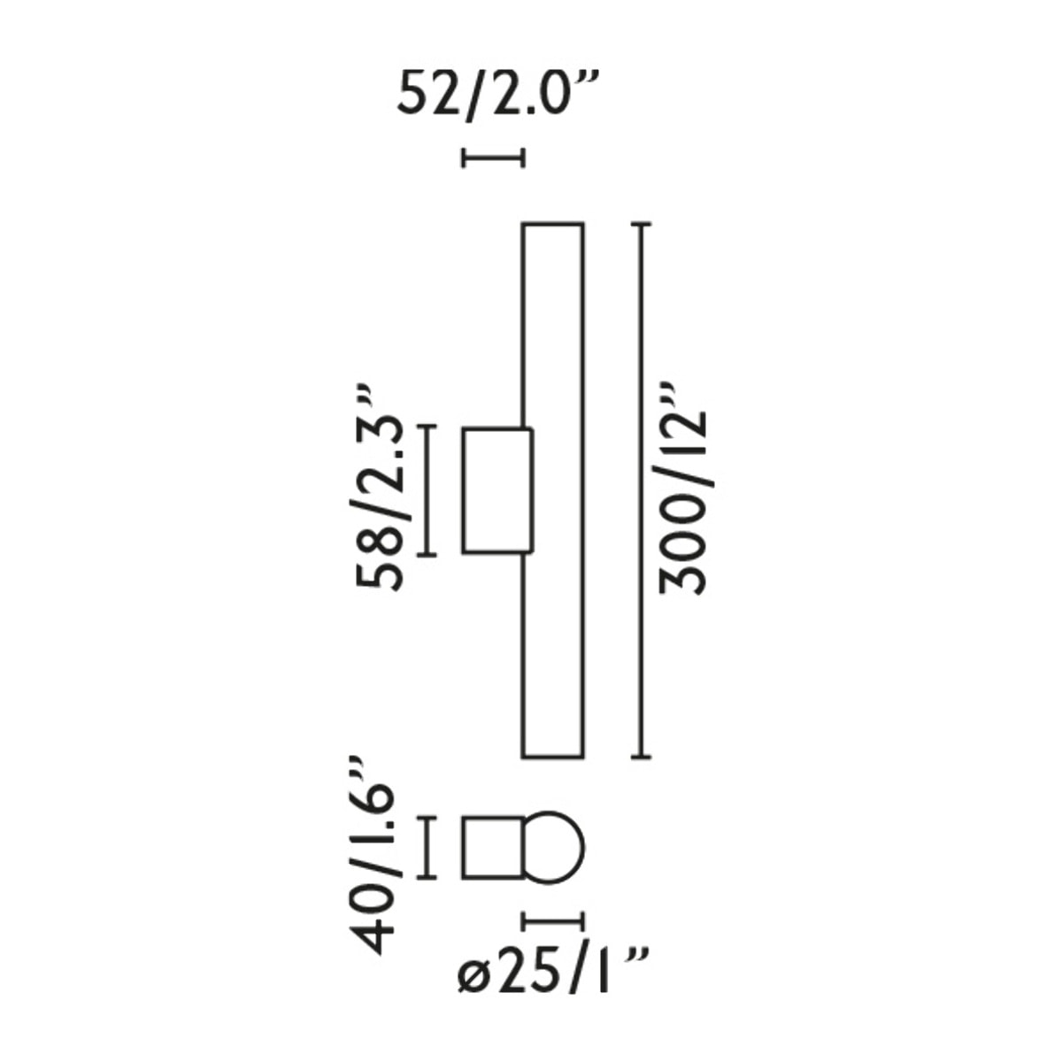 CALMA Applique linestra bois 5W