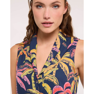 Blusa Sin Mangas Azul Marino - Celestial
