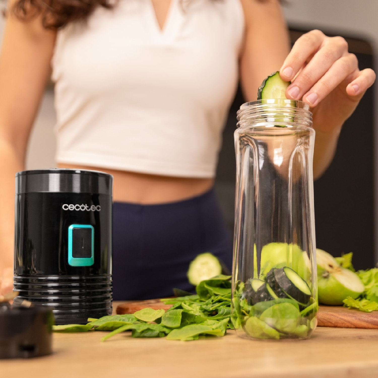 Cecotec Batidora de vaso individual Power Titanium 350