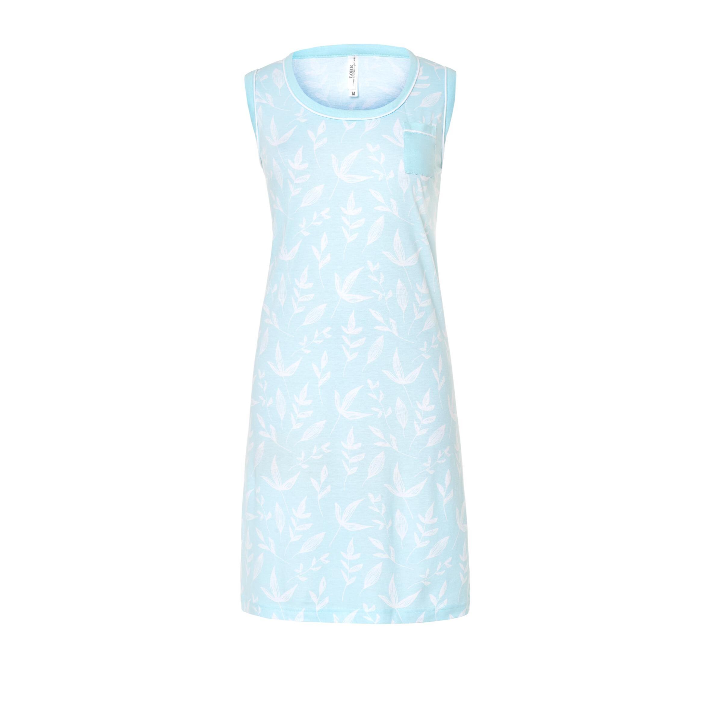 Camisón corto mujer hojas sin mangas ligero