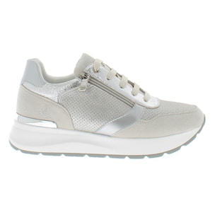 Armata di Mare Scarpe Donna Sneakers Casual Zip Laterale con Soletta in Memory Foam AMD S61H10 Lt Grey Silver