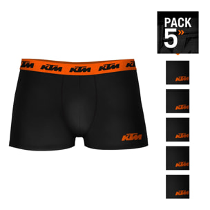 Pack 5 calzoncillos KTM en color negro para hombre