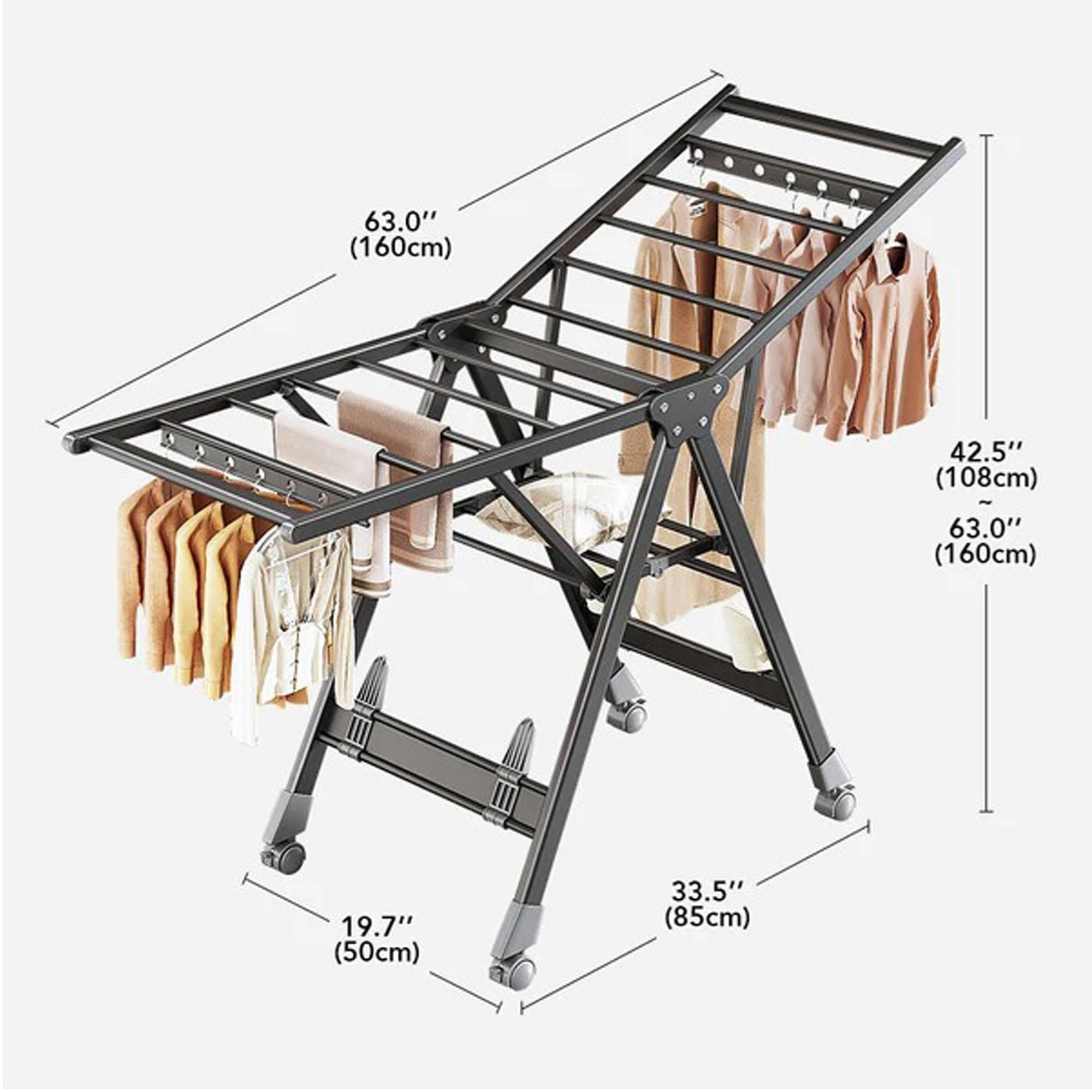 Joybos tendedero de aluminio multifuncional plegable
