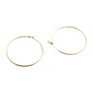 Pendientes de 70mm de diámetro acabado oro amarillo de 18k