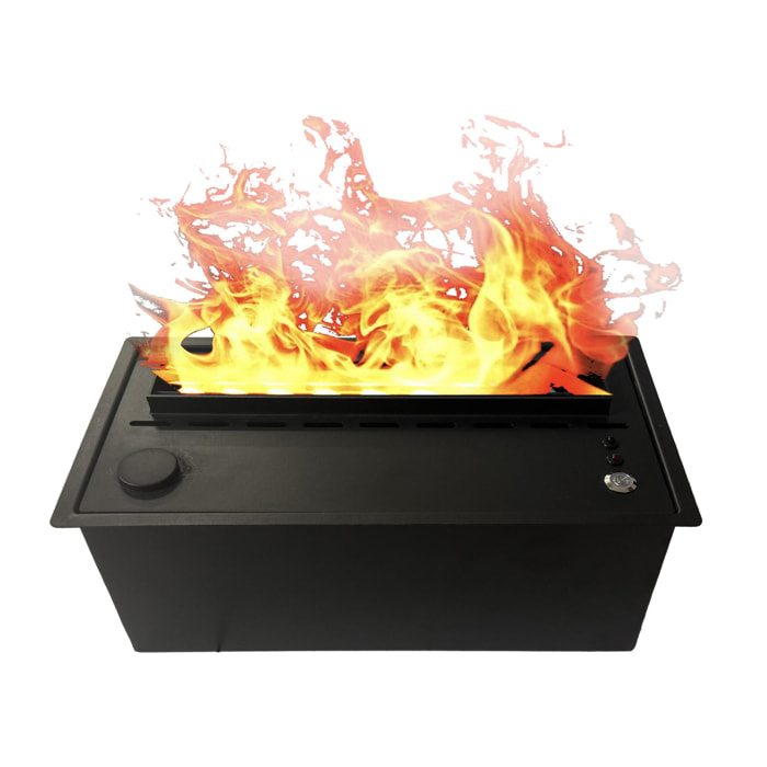 Cheminée décorative à flamme simulée format compact