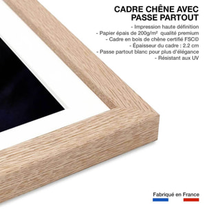 Affiche d'art gold queen Affiche sous cadre bois
