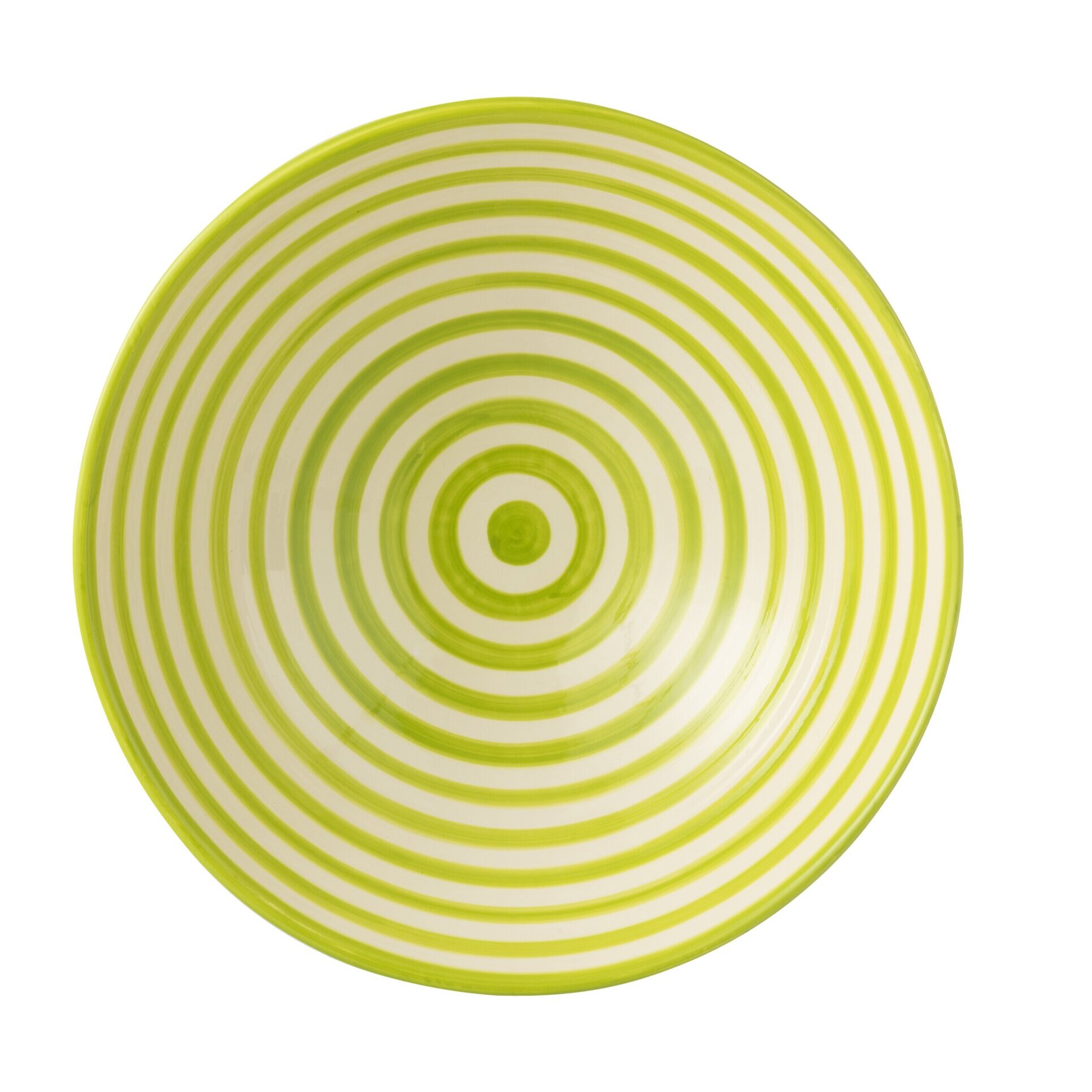 J-Line bol Granada Stripes Lebrillo - céramique - blanc/vert