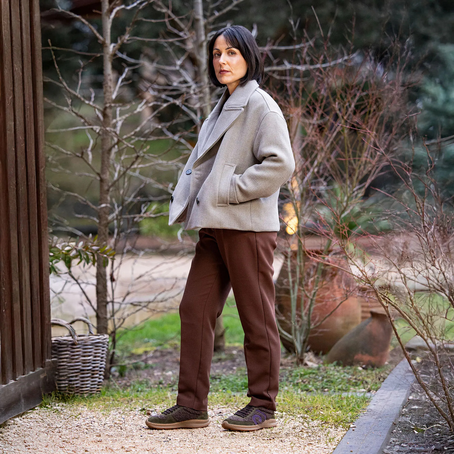 Zapatos N5435B MULTI MATERIAL BROWN/ OROEL color Brown