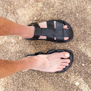 Sandalias N5681 SOFT NAPPA BLACK/ BARE SANDALS color Black