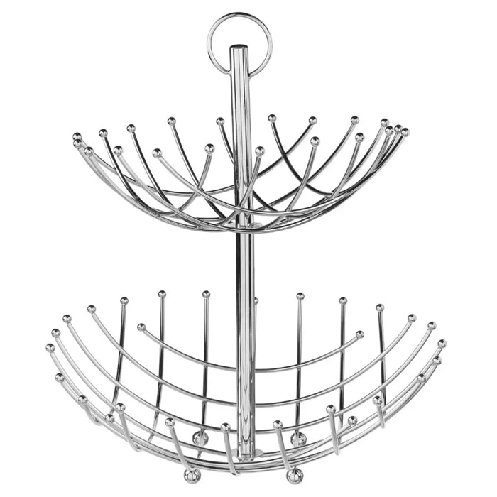 Corbeille spirale 2 étages métal 27,5/36cm