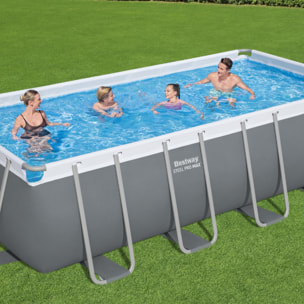 Bestway Piscine hors sol tubulaire rectangulaire Bestway Power Steel 488 x 244 x 122 cm gris