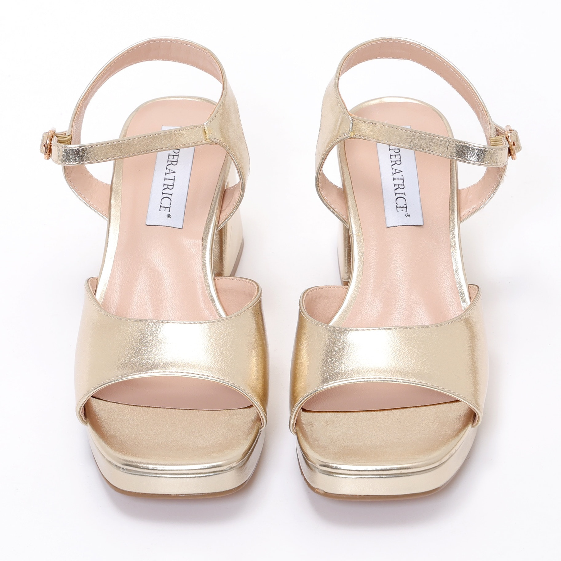 Sandali in simil pelle con tacco comodo