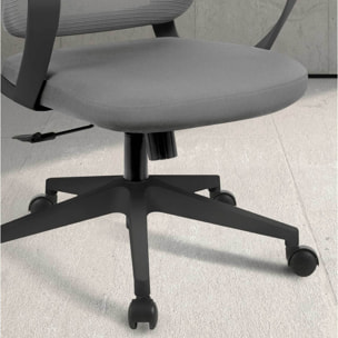 Silla de estudio Leah tela gris y negro 107x66x61 cm