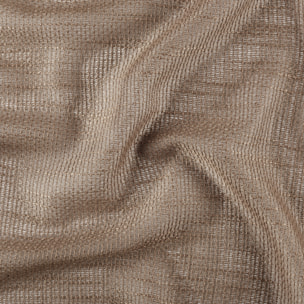 Voilage tamisant à œillets  - Effet filet ajouré - Taupe