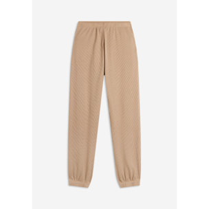 Pantaloni joggers da donna in tessuto jersey waffle