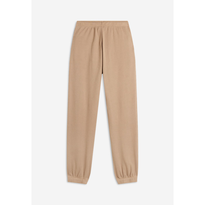 Pantaloni joggers da donna in tessuto jersey waffle